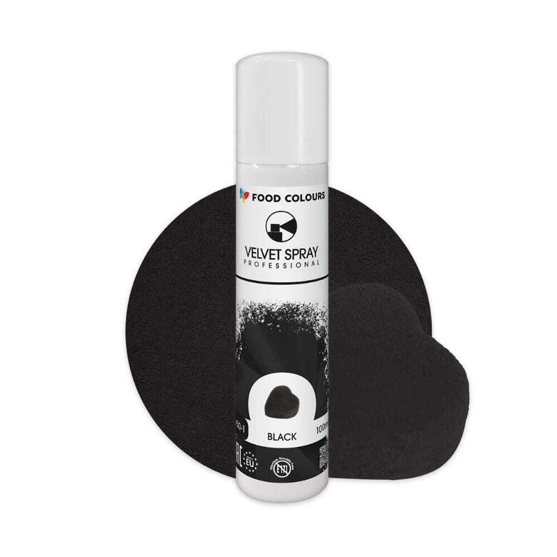 Juodas purškiamas velvetas - 100 ml.