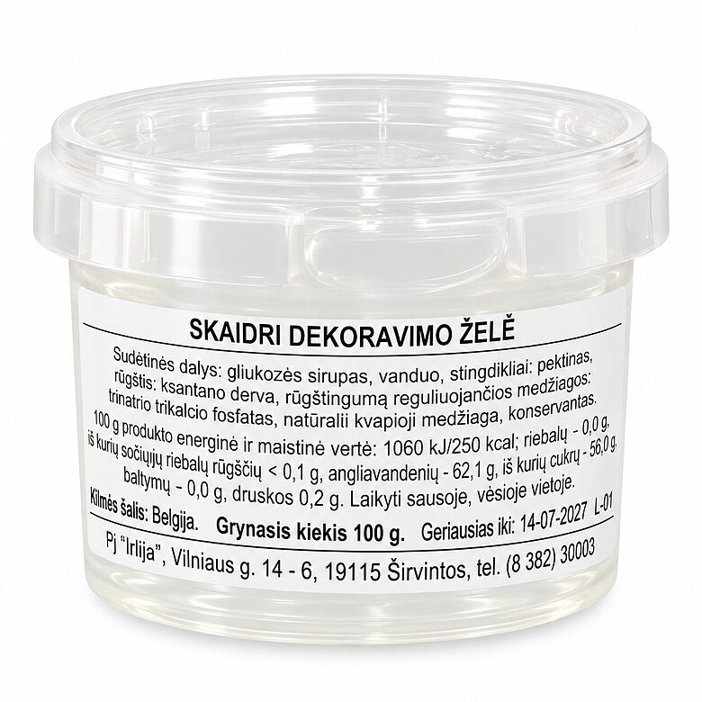 Skaidri dekoravimo želė, 100 g
