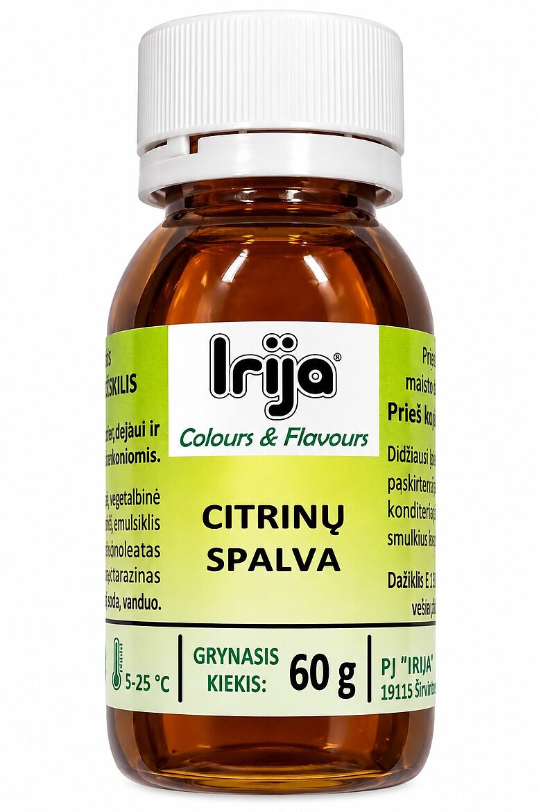 Citrinų spalvos maisto dažiklis 60 g.