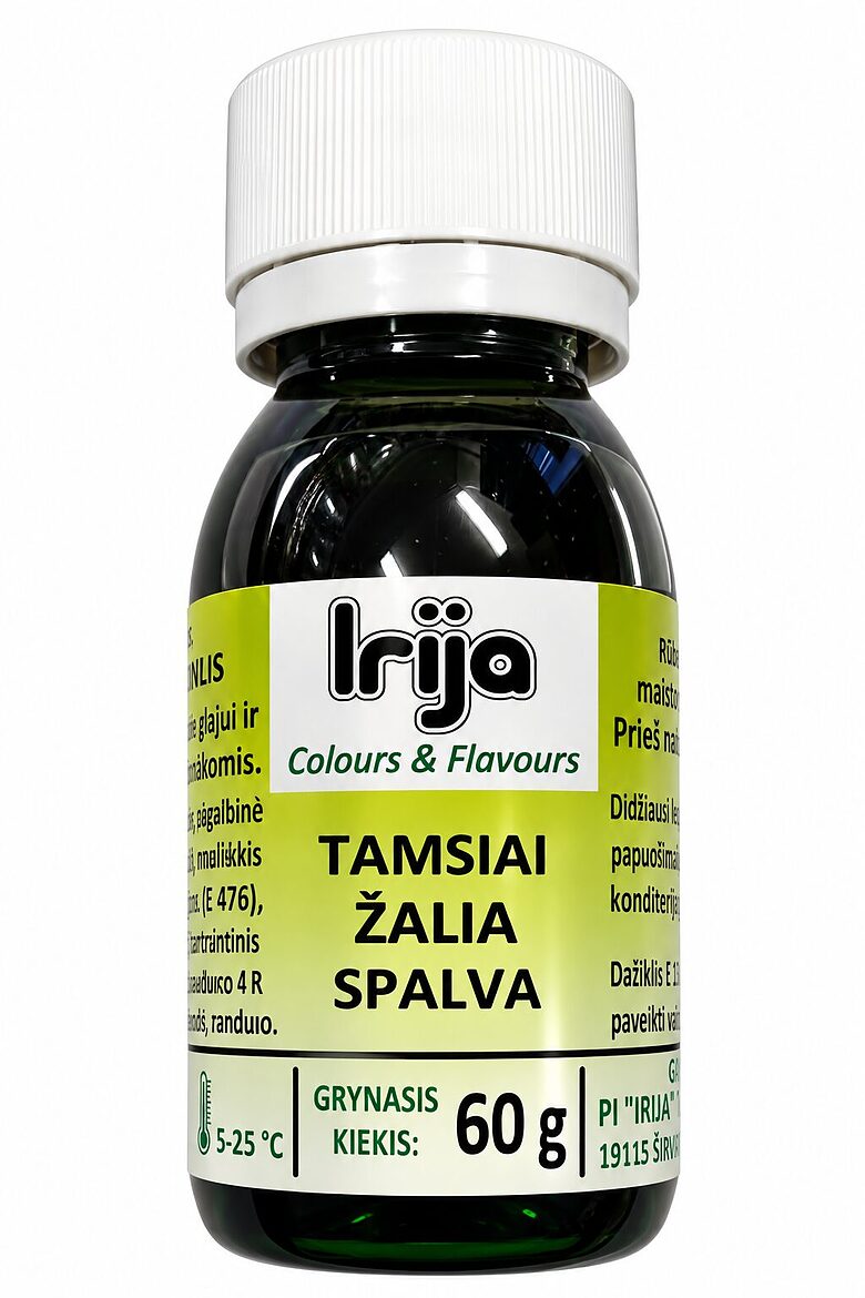 Tamsiai žalios spalvos maisto dažiklis  šokoladui 60 g.
