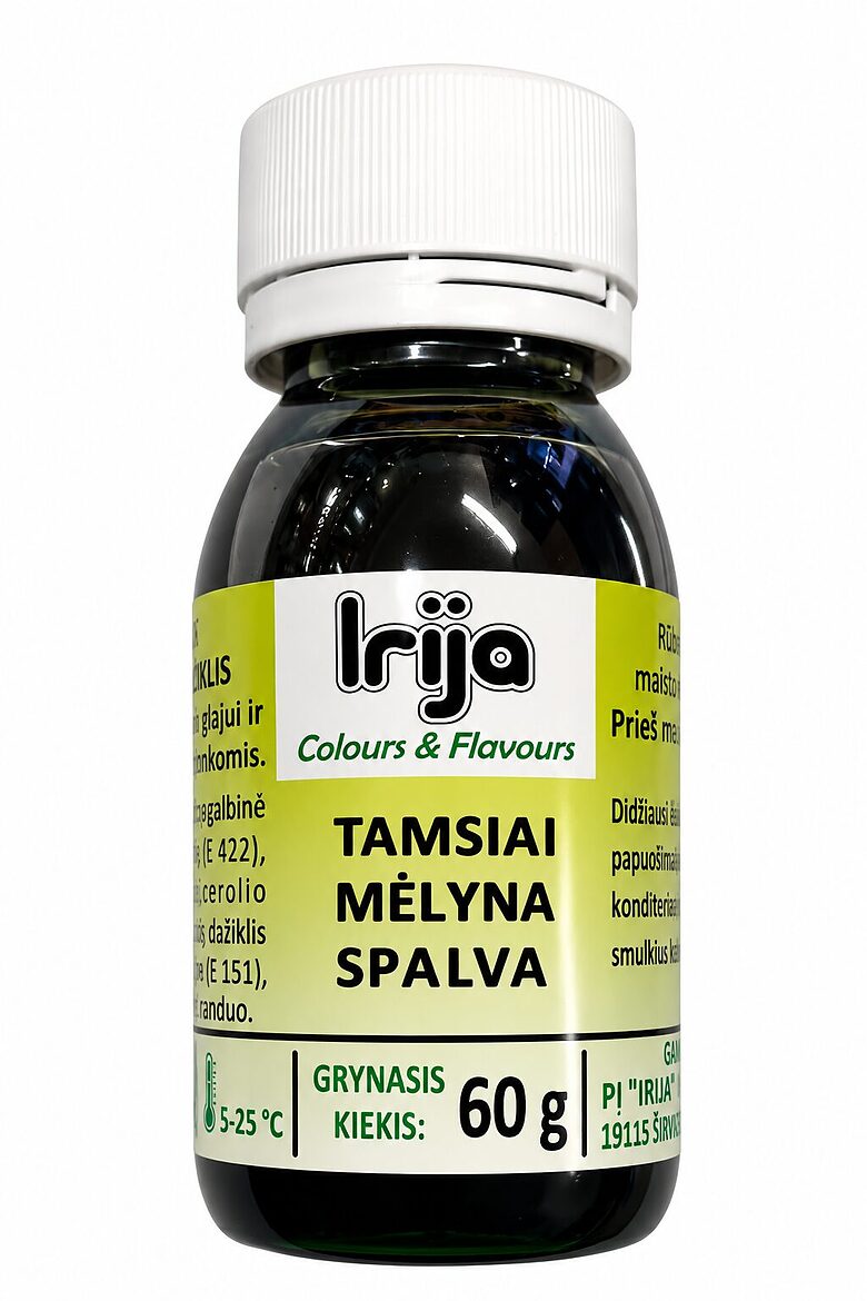 Tamsiai mėlynos spalvos maisto dažiklis šokoladui 60 g.