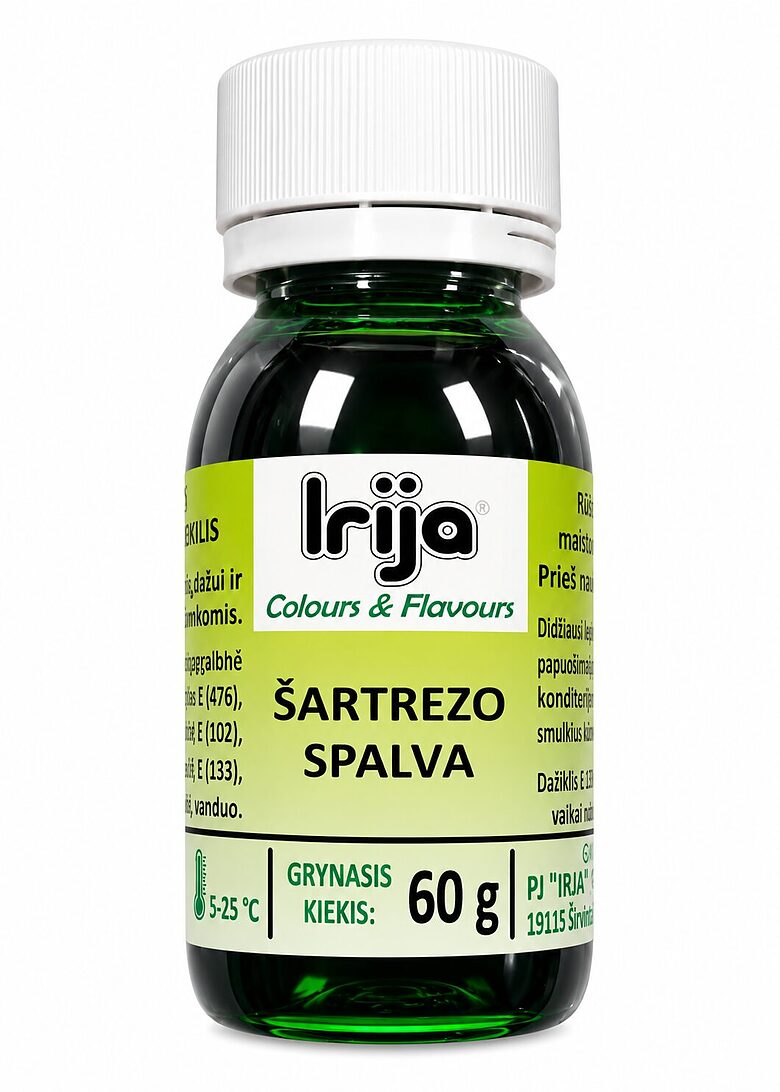 Šartrezo spalvos maisto dažiklis 60 g.