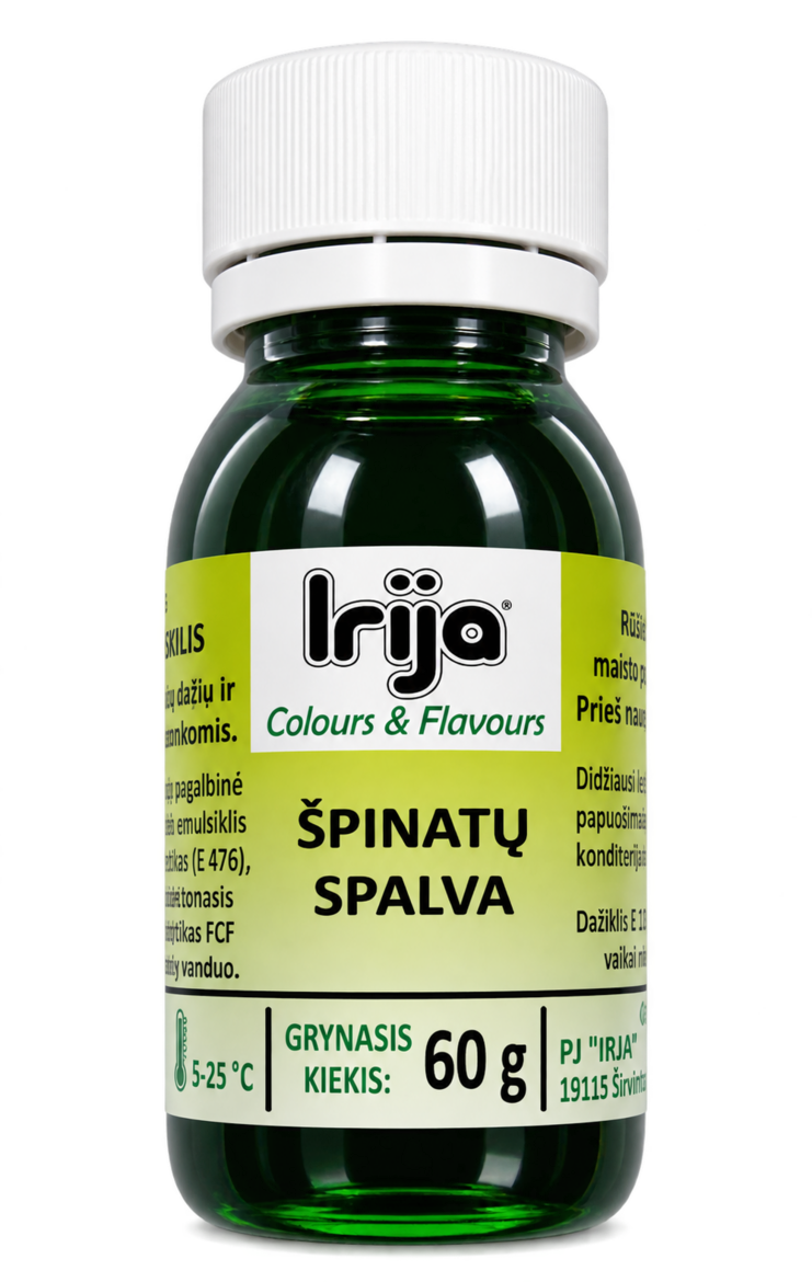 Špinatų spalvos maisto dažiklis 60 g.