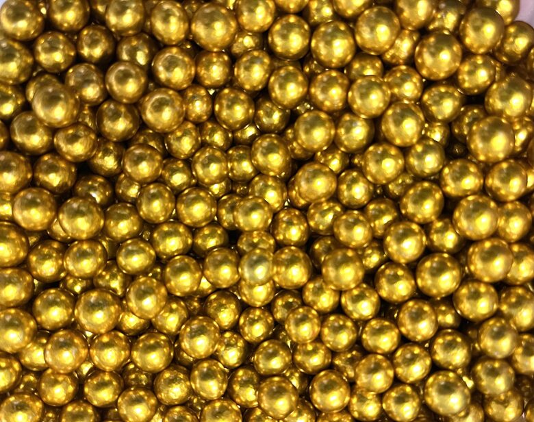 Cukriniai papuošimai - “  Metallic Gold ” 10mm   30g