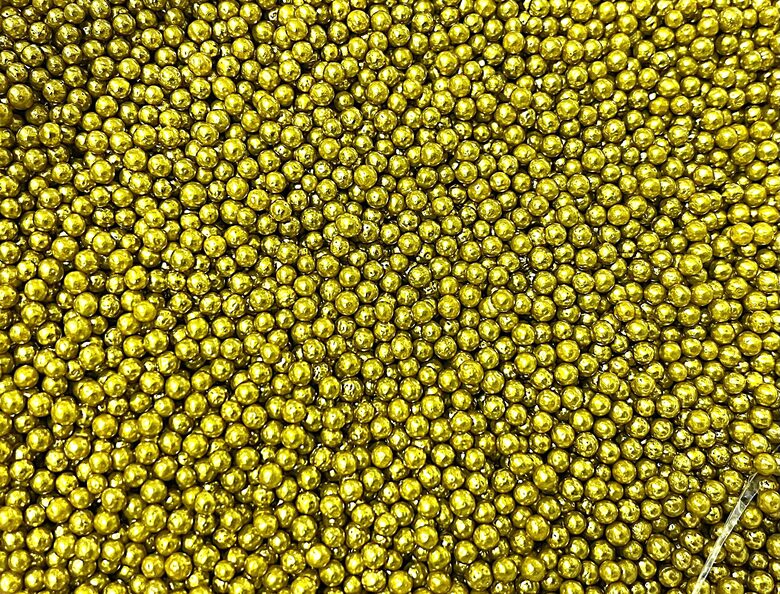 Cukriniai papuošimai -“ Metallic Gold ”, 3mm   30g