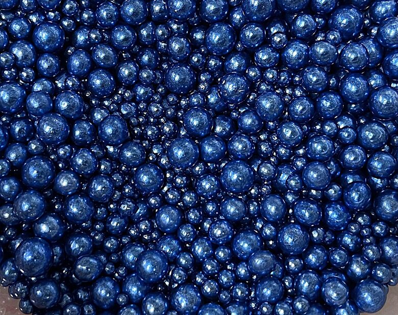Cukriniai papuošimai -  Metallic Dark Blue, 3, 5, 7, 10mm,  30g.