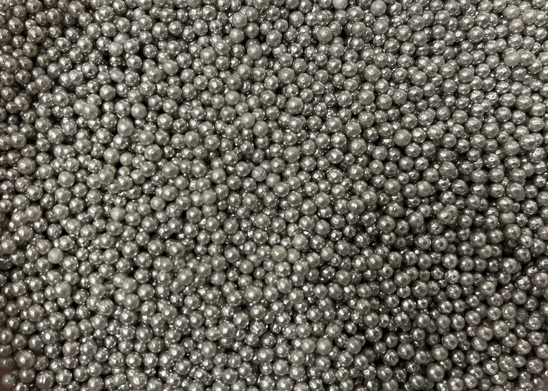 Cukriniai papuošimai "Metallic silver 3mm" 30g