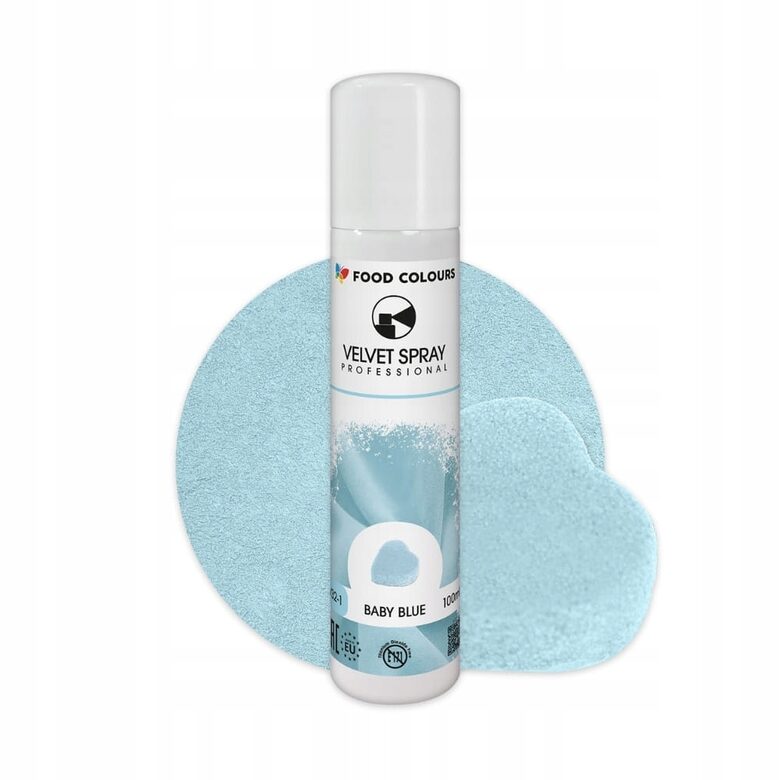 Šviesiai mėlynas purškiamas velvetas (BABY BLUE )- 100ml.
