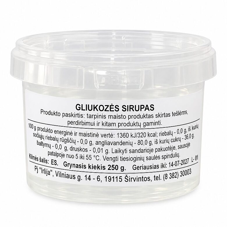 Gliukozės sirupas 250 g.