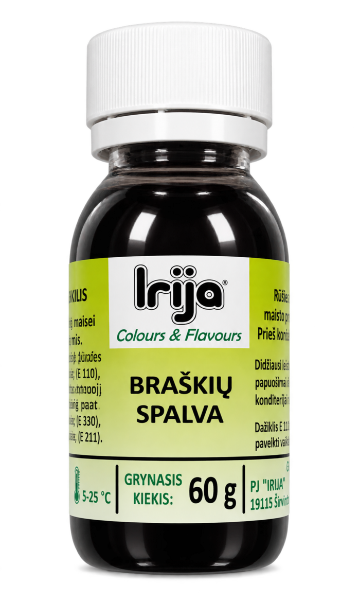 Braškių spalvos maisto dažiklis 60 g.