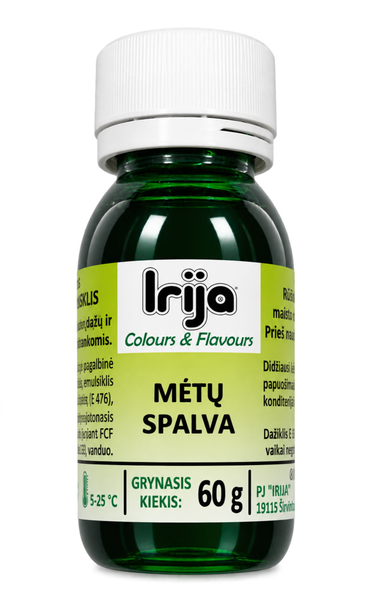 Mėtų spalvos maisto dažiklis 60 g.