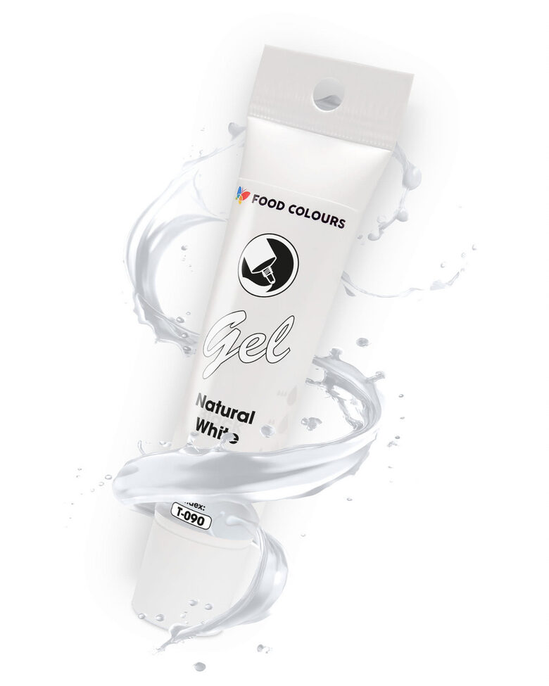 Natūraliai baltos (Natural white)  spalvos geliniai dažai  - Food Colours 30g