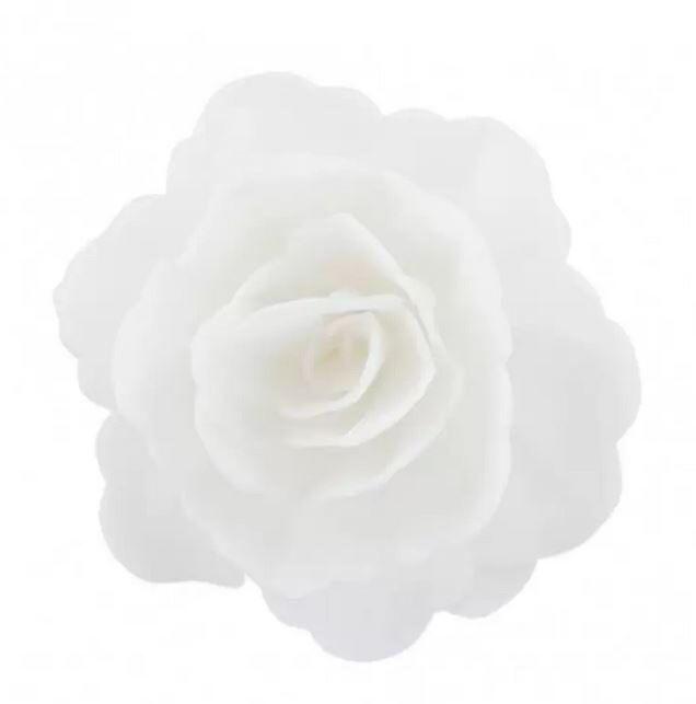 Balta vaflinė rožė 5,5 cm