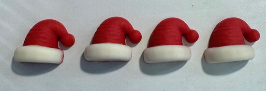 Šokoladinis papuošimas - Kalėdinė kepurė