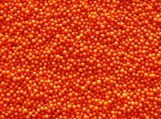 Cukriniai papuošimai - Orange mini pearls  2mm  30g