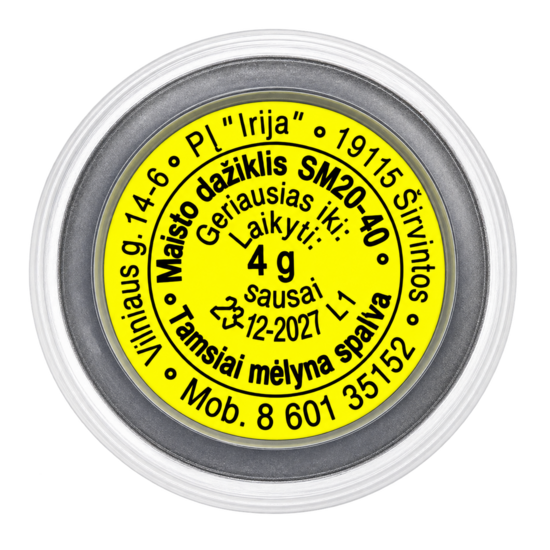 Tamsiai mėlynos spalvos maistinis dažiklis 4 g.