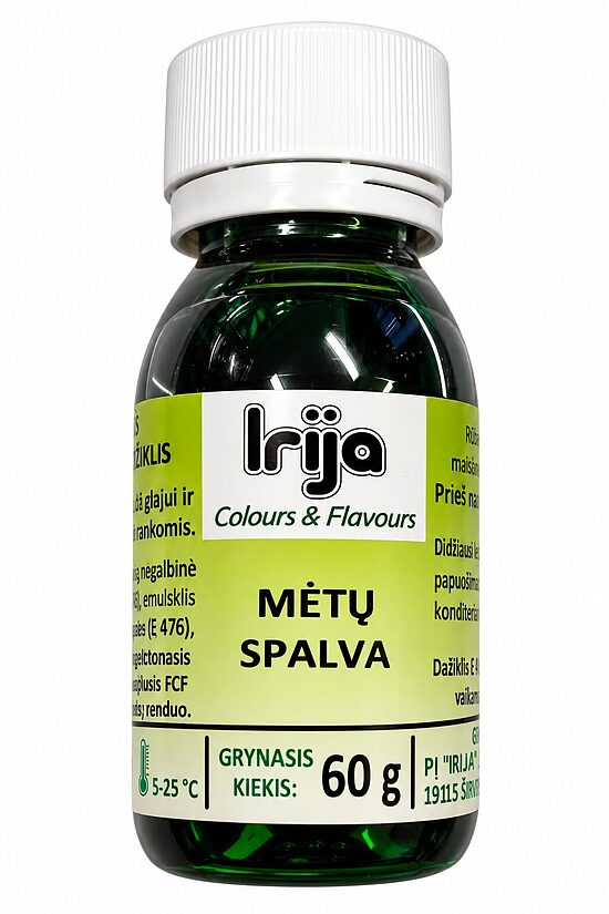 Mėtų spalvos maisto dažiklis šokoladui 60 g.