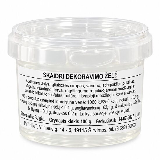 Skaidri dekoravimo želė, 100 g