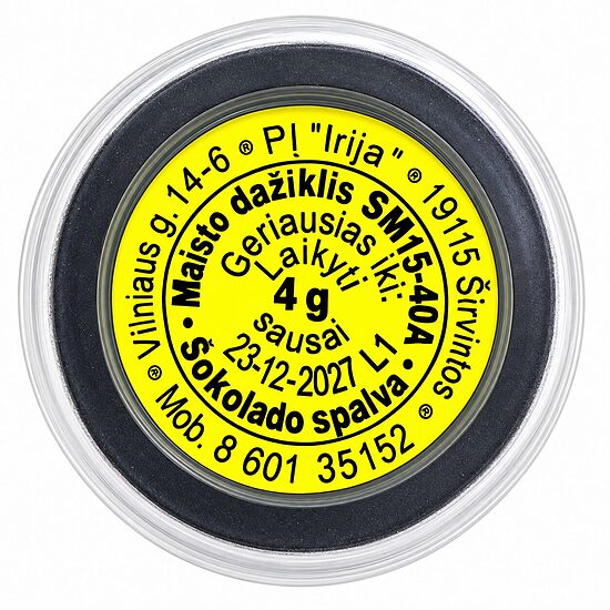 Šokolado spalvos maistinis dažiklis 4 g.
