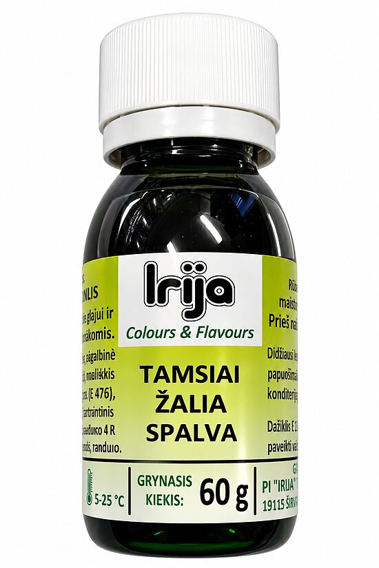 Tamsiai žalios spalvos maisto dažiklis  šokoladui 60 g.