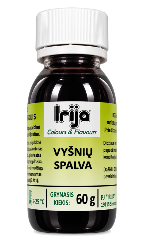 Vyšnių spalvos maisto dažiklis 60 g.
