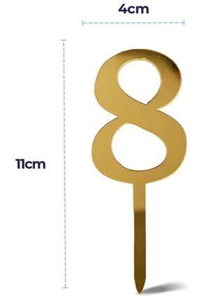 Plastikinis įsmeigiamas skaičius 8