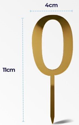 Plastikinis įsmeigiamas skaičius 0