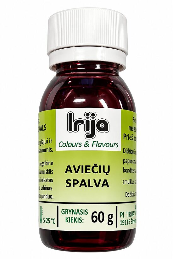 Aviečių spalvos maisto dažiklis šokoladui 60 g.