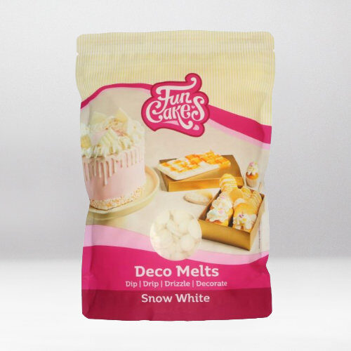 Balta tirpinama šokolado dražė - FunCakes 250 g.