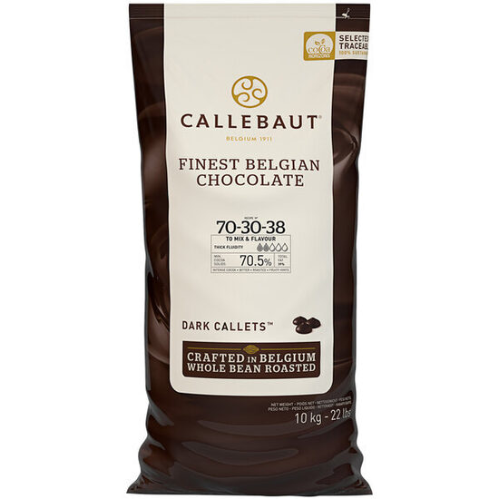 Belgiškas kartus juodas šokoladas CALLEBAUT 70,5% - 500g.