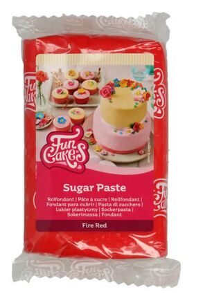 Raudonos spalvos cukraus masė FC 250g.