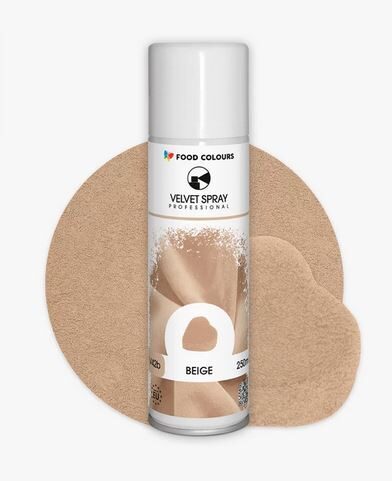 Aksominė smėlio spalvos purškiamas velvetas - 250 ml.