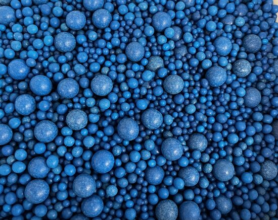 Cukriniai papuošimai -  Dark blue matte 3, 5, 7, 10mm,  30g.