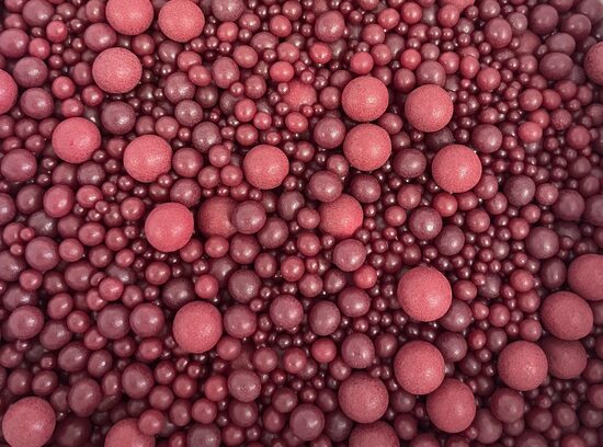 Cukriniai papuošimai - Tamsiai bordo spalvos mixas 30g.