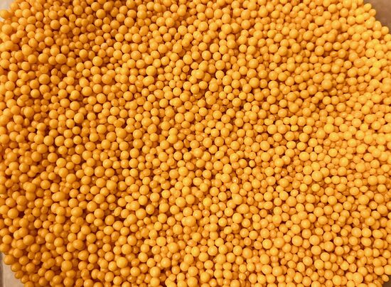 Cukriniai papuošimai - Orange light mini pearls  3mm  30g