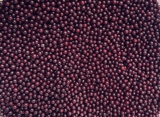 Cukriniai papuošimai - Tamsiai bordo spalvos 3mm 30g.