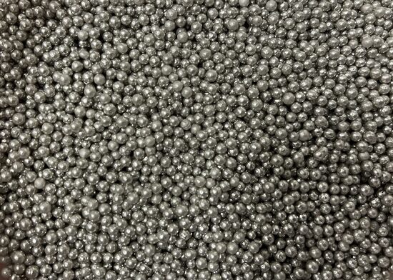 Cukriniai papuošimai "Metallic silver 3mm" 30g