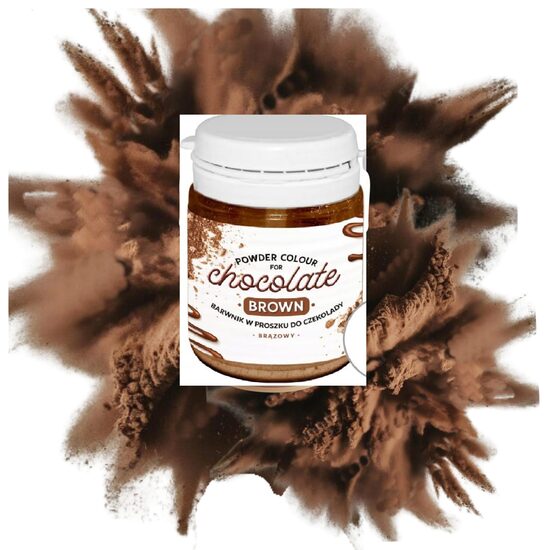 Sausi  dažai šokoladui - Rudojo šokolado spalva - Food colour 20 g.