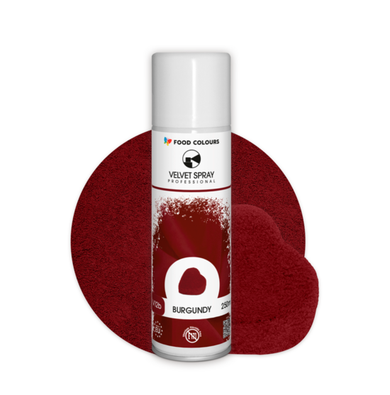 Burgundinės spalvos purškiamas velvetas - 250 ml.
