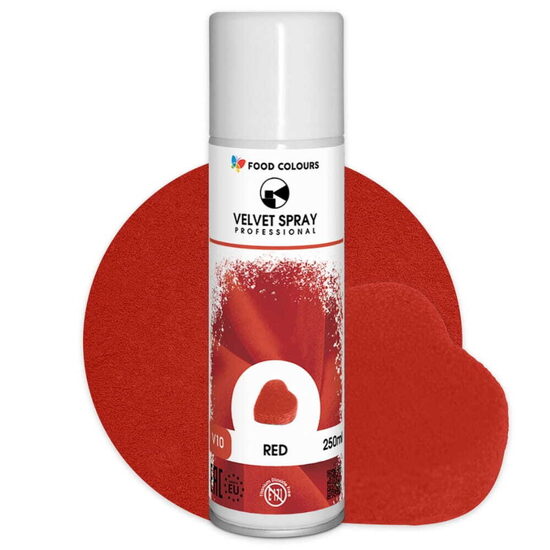 Raudonas purškiamas velvetas - 250 ml.