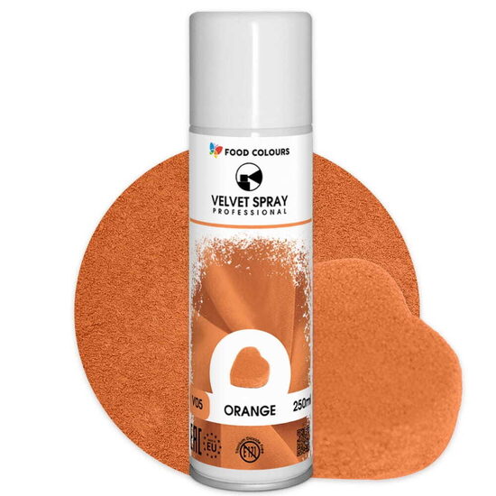 Oranžinis purškiamas velvetas - 250 ml