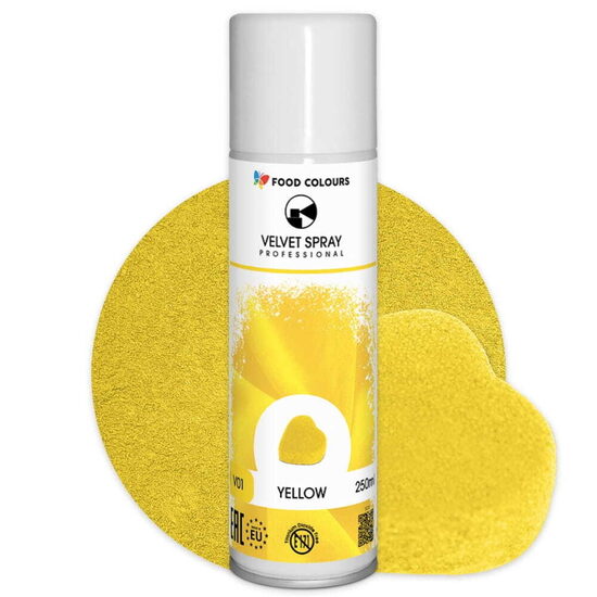 Geltonas purškiamas velvetas - 250 ml.