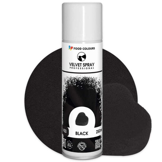 Juodas purškiamas velvetas - 250 ml.