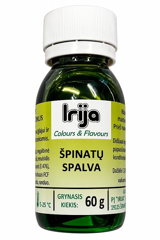 Špinatų spalvos maisto dažiklis šokoladui 60 g.
