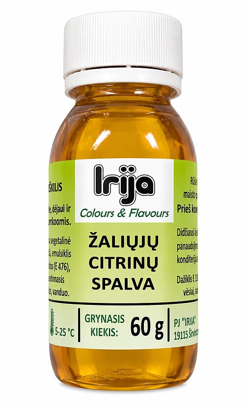 Žaliųjų citrinų spalvos maisto dažiklis 60 g.