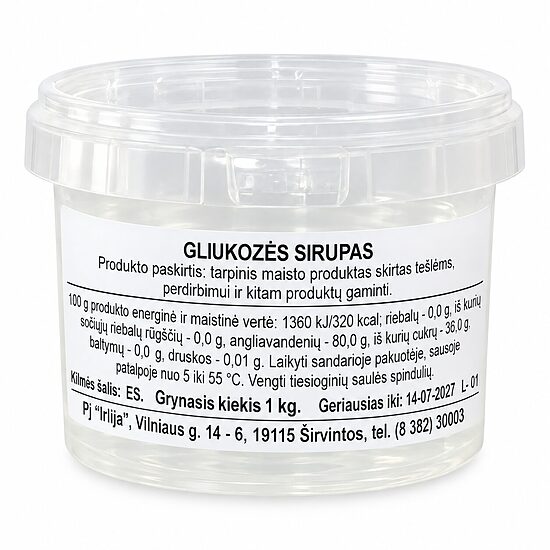 Gliukozės sirupas 1 kg.