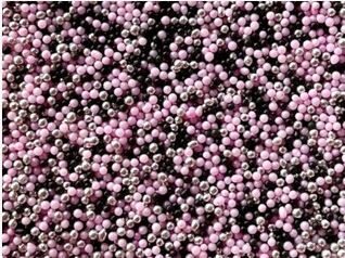 Cukrinių papuošimų mišinys - Rožinė/juoda nonparelė (“Glamour Halloween” ) 30 g.