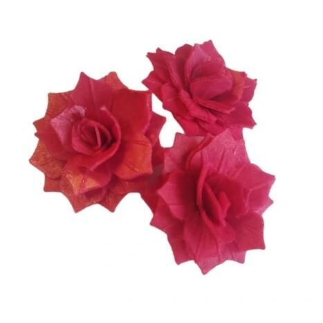 Rudona vaflinė rožė  3,7 cm. 1vnt