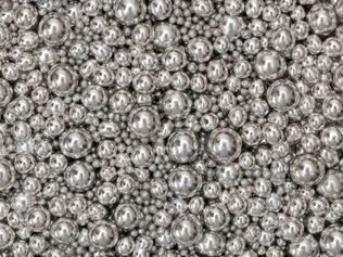 Cukriniai papuošimai "Metallic Pearls silver, 3, 4, 5, 7, 10mm" 30g