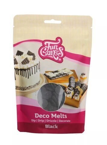 Juoda tirpinama šokolado dražė - FunCakes 250 g.